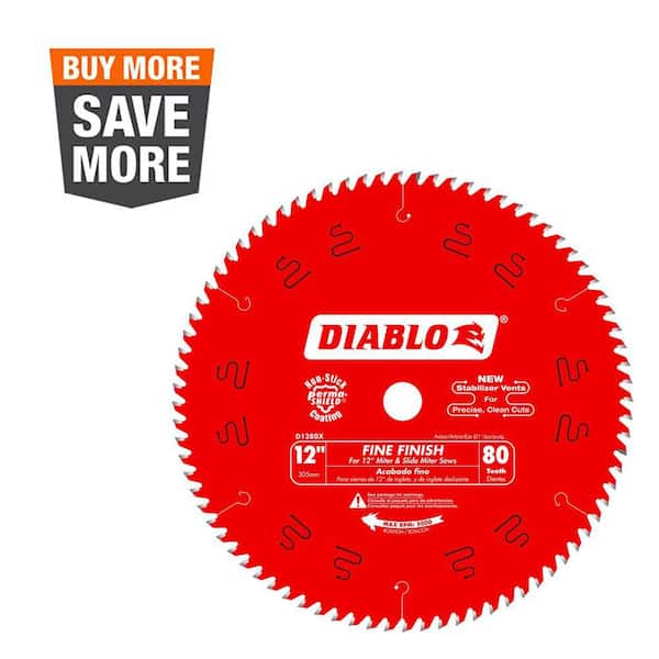 12in. x 80-Tooth Fine Finish Saw Blade for Wood