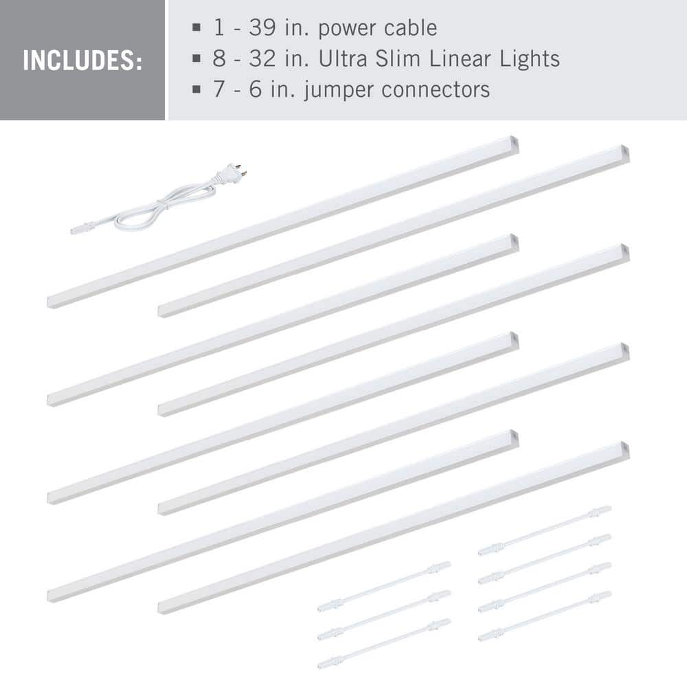 Ultra Slim 32'' White LED Under Cabinet Light Bar