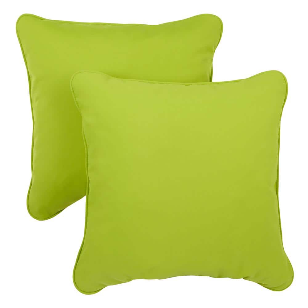 Sunbrella Canvas Macaw Outdoor Corded Throw Pillows (2-Pack)