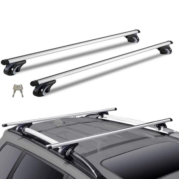 Universal Roof Rack Cross Bars, 54 in. Aluminum Roof Rack Crossbars, Existing Raised Side Rail, 200 lbs. Load Capacity