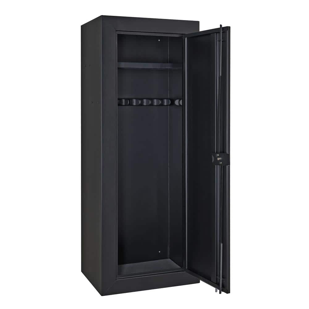 Black Steel 14-Gun Security Cabinet with Key Lock
