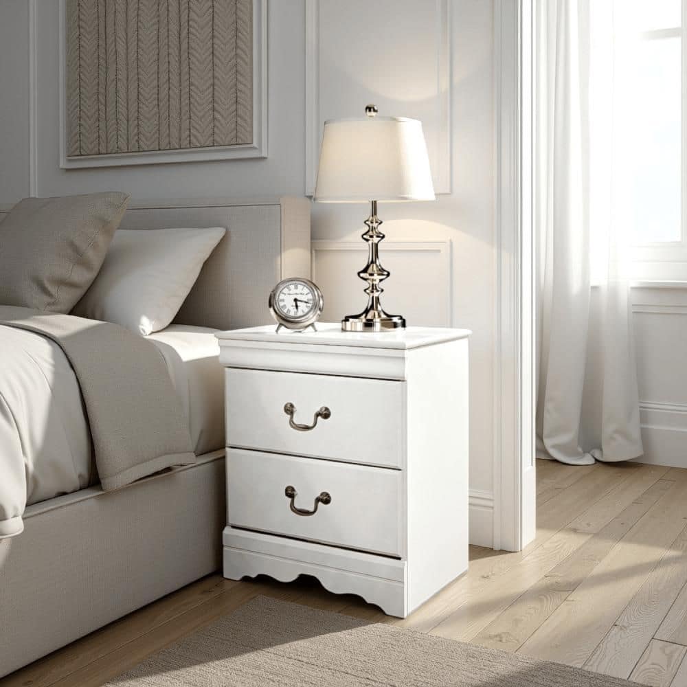 Roso Classic White 2-Drawer 16 in. Wide Dresser without Mirror