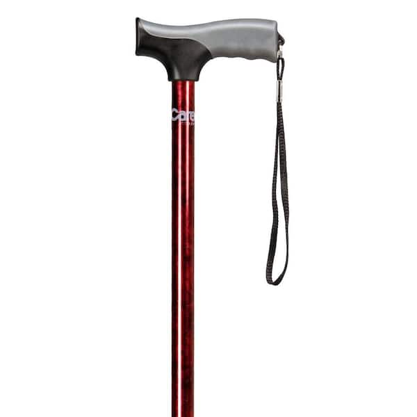 Carex Health Brands Soft Grip Derby Foot Cane in Red