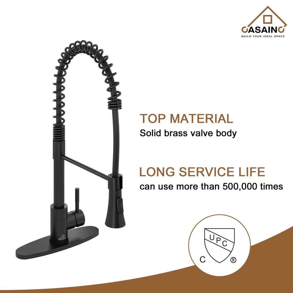 33" Brushed Stainless Steel Farmhouse Kitchen Sink with Matte Black Faucet