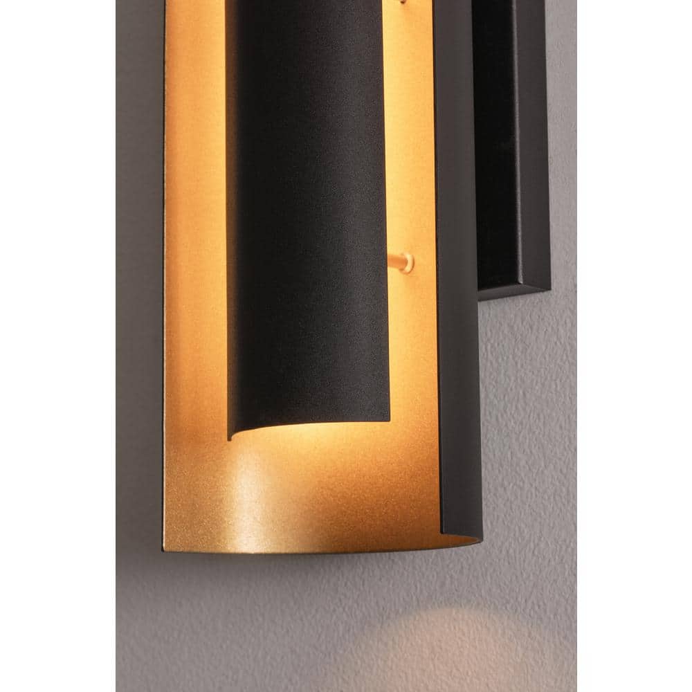 Elegant Bronze & Black Dimmable LED Vanity Sconce