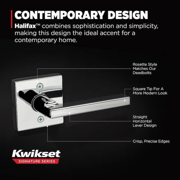 MURATA ORIGINAL9210インペリアル黒26.5 Kwikset Halifax Square Matte Black Half-Dummy Door Handle 788HFL