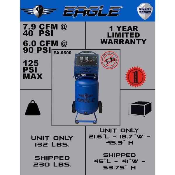 Reviews for Eagle Silent Series, 2.5 HP Electric 115-Volt, Oil