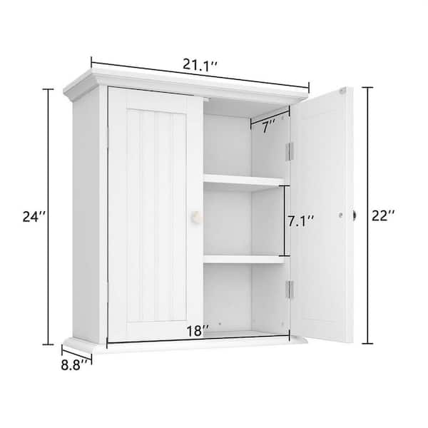 Dracelo 21.1 in. W x 8.8 in. D x 24 in. H Over the Toilet Bathroom