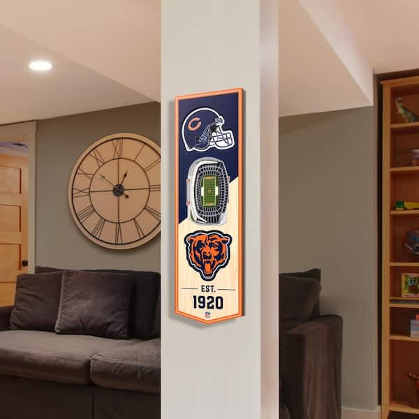 NFL Chicago Bears 3D Logo Series Wall Art - 12x12 2507279 - The Home Depot