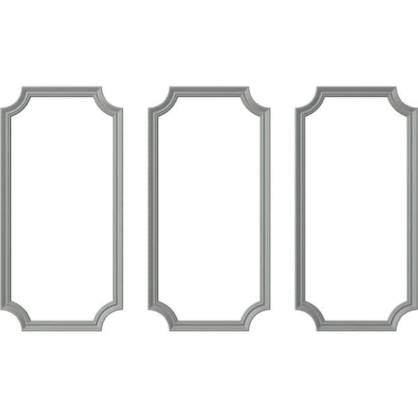 Ekena Millwork 24 in. W x 48 in. H Unfinished Polyurethane Panel Moulding Kit (Triple Panel)