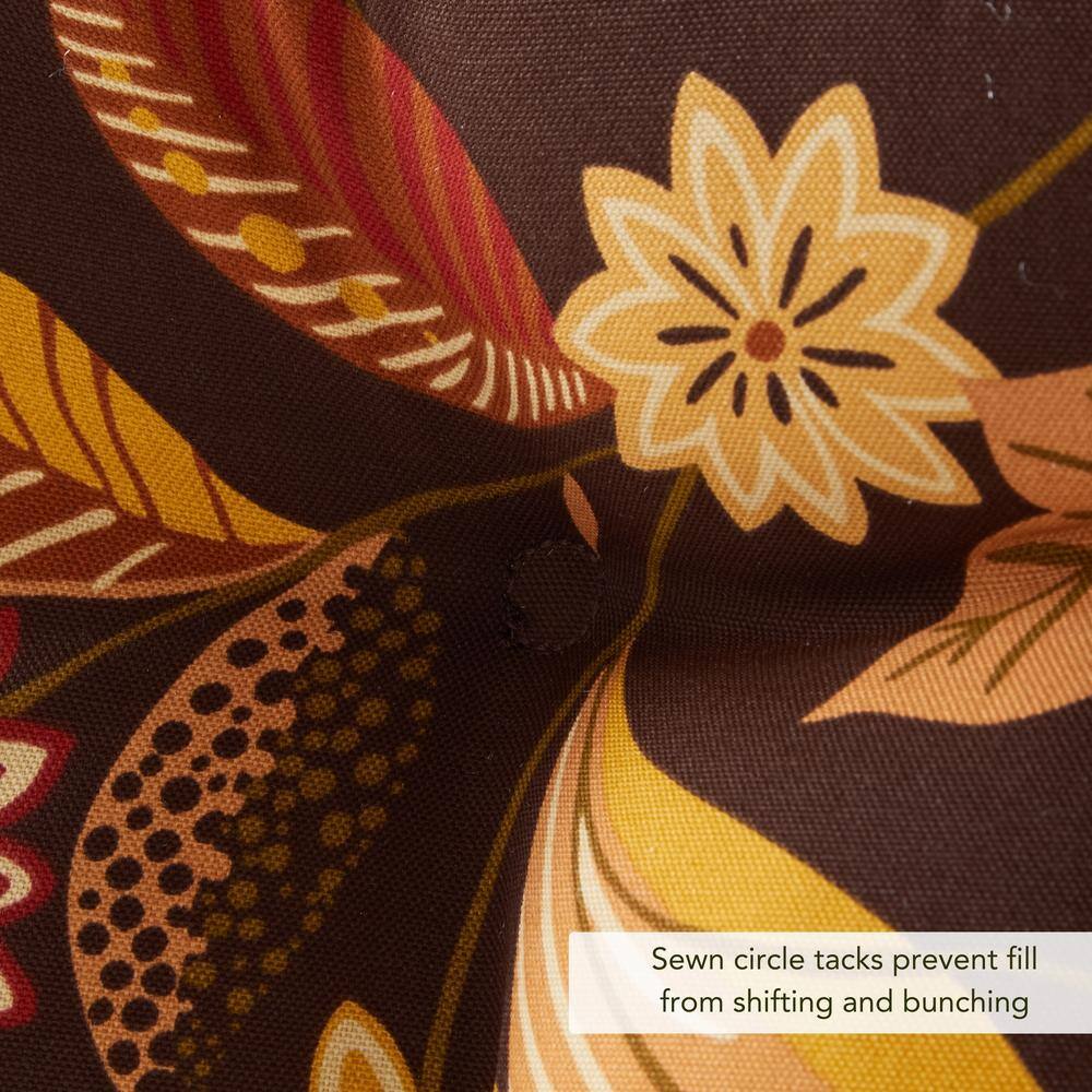 Timberland Floral 15" Reversible Outdoor Bistro Cushion Set
