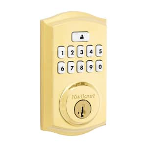 Smartcode 260 Traditional Lifetime Polished Brass Keypad Single Cylinder Electronic Deadbolt featuring SmartKey Security