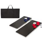 4 ft. Lightweight and Portable Aluminum Corn Hole and Bean Bag Toss Set with Carry Case in Black