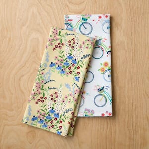 Company Cotton Bouquet and Bicycle 30 in. x 20 in. Kitchen Towel (Set of 2) Multi