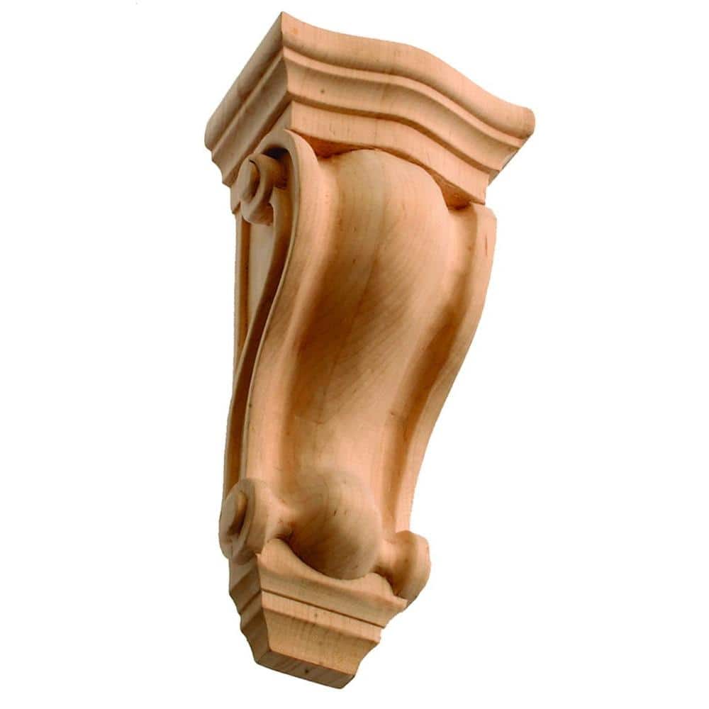 Unfinished Solid Alder Classic Traditional Wood Corbel
