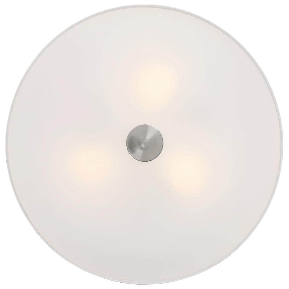 Antique Brushed Brass LED Drum Ceiling Light - Transitional Design