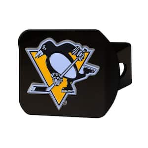 NHL Pittsburgh Penguins Color Emblem on Black Hitch Cover