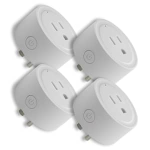Xtreme Connected Home 4 Pack Smart Wi-Fi Plug 10 Amp. Voice Control, Schedules, Remote Control, No Hub Required, White