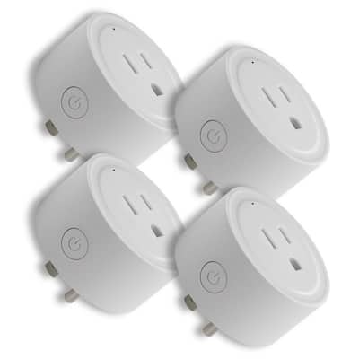 Defiant 15 Amp 120-Volt Indoor Smart Plug & Timer Wi-Fi Bluetooth Single  Outlet Powered by Hubspace (4-Pack) HPPA11AWB4 - The Home Depot