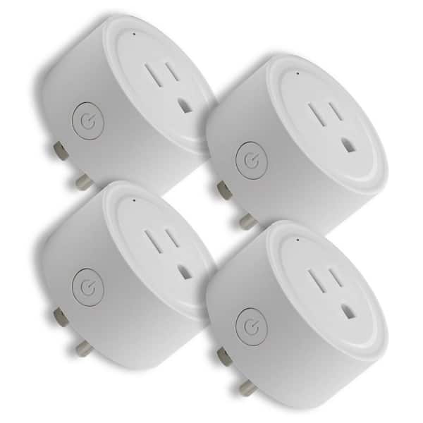 4 Pack Feit Electric Outdoor Smart Wi-Fi Dual Outlet Wall Plug