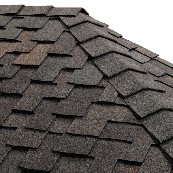 GAF TimberCrest 10 in. width Stonewood/Autumn Brown Bullnose Hip and Ridge Cap Shingles (20 linear feet per Box) (30-pieces)