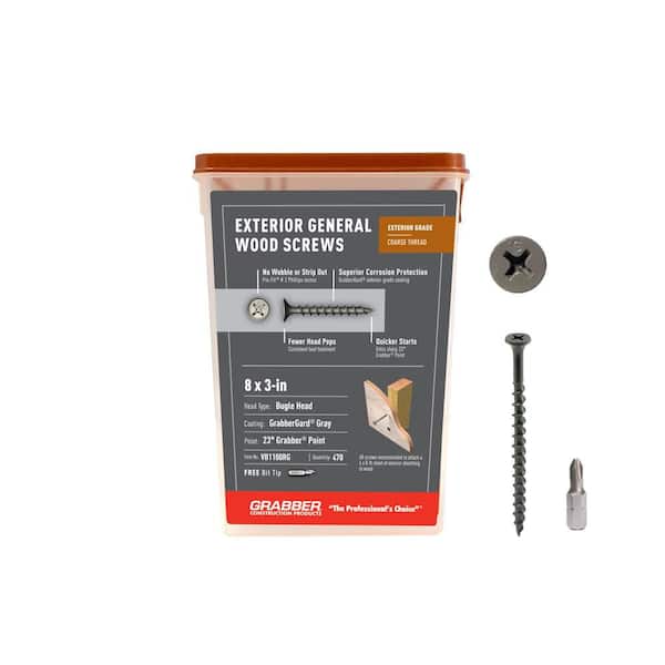 #8 3 in. Philips Bugle-Head Wood Deck Screws