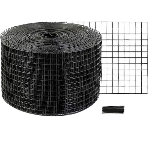 spca 8 in. x 100 ft. Solar Panel Bird Guard Garden Fence, Critter Guard Roll Kit W/ 50-Pcs Stainless, 1/2 in. Wire Roll Mesh