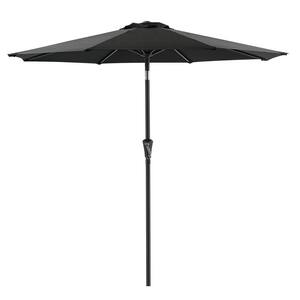 7.5 ft. Outdoor Market Patio Umbrella Manual Tilt Easy Crank Lift in Black