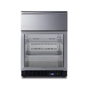 23.63 in. Commercial Refrigerator with Drawer in Stainless Steel
