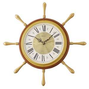19 in. Nautical Helm Wall Clock