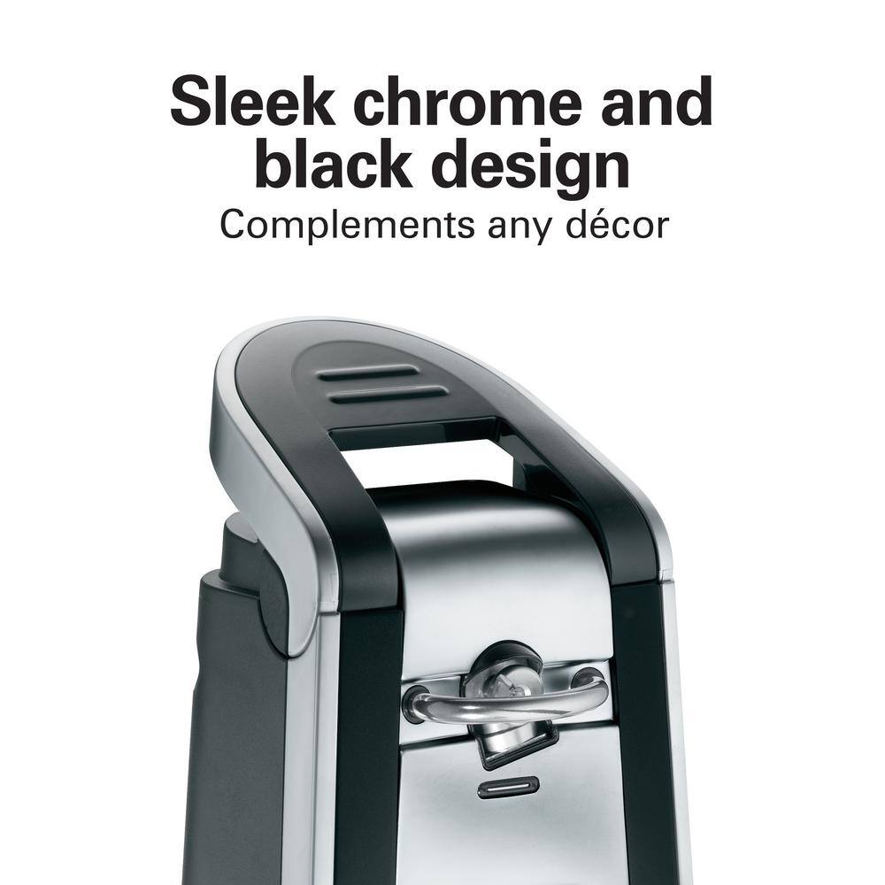 Hamilton Beach Black and Chrome Smooth Touch Electric Can Opener