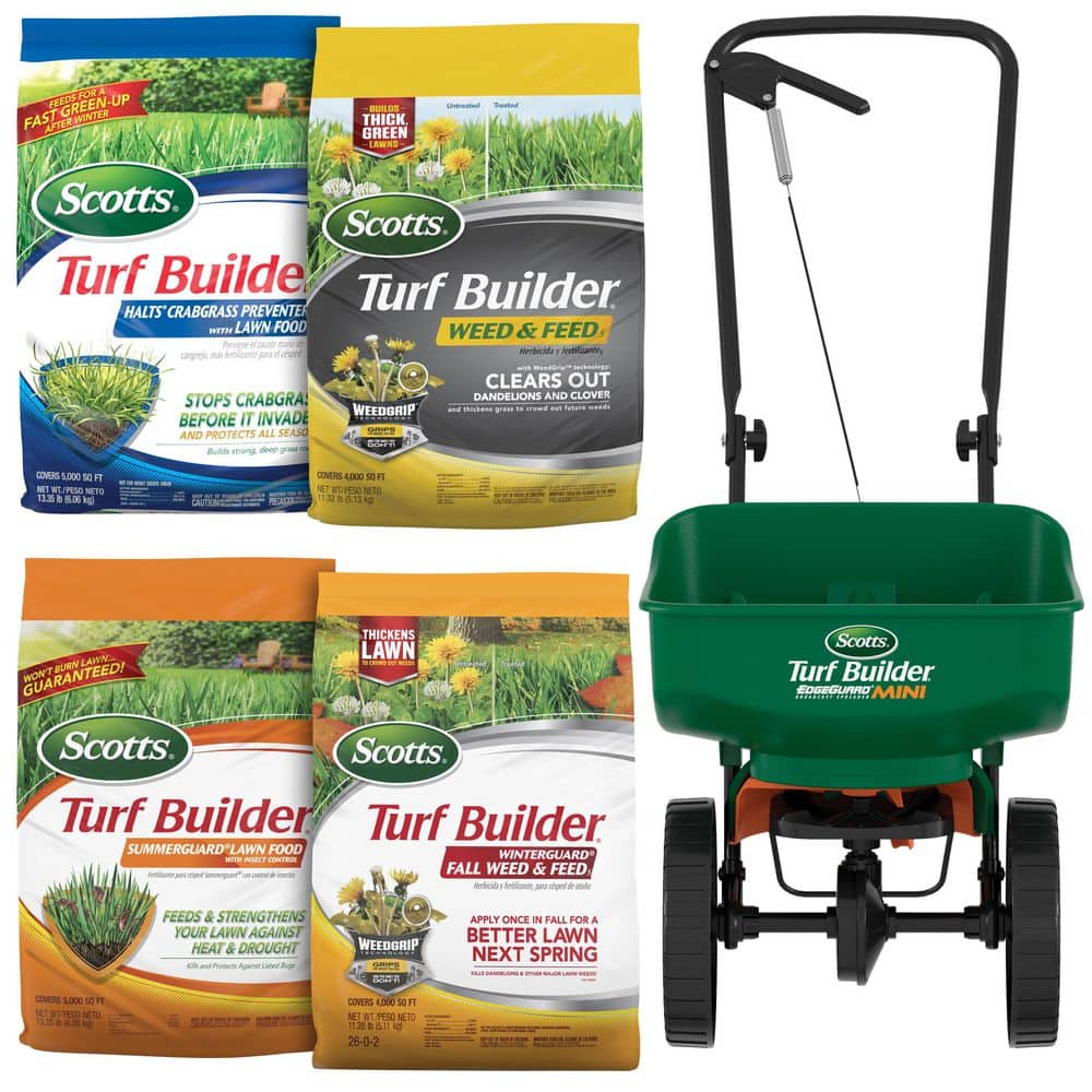 Scotts Turf Builder 21.5 lbs. 5,000 sq. ft. Starter Lawn Fertilizer for New Grass Plus Weed Preventer
