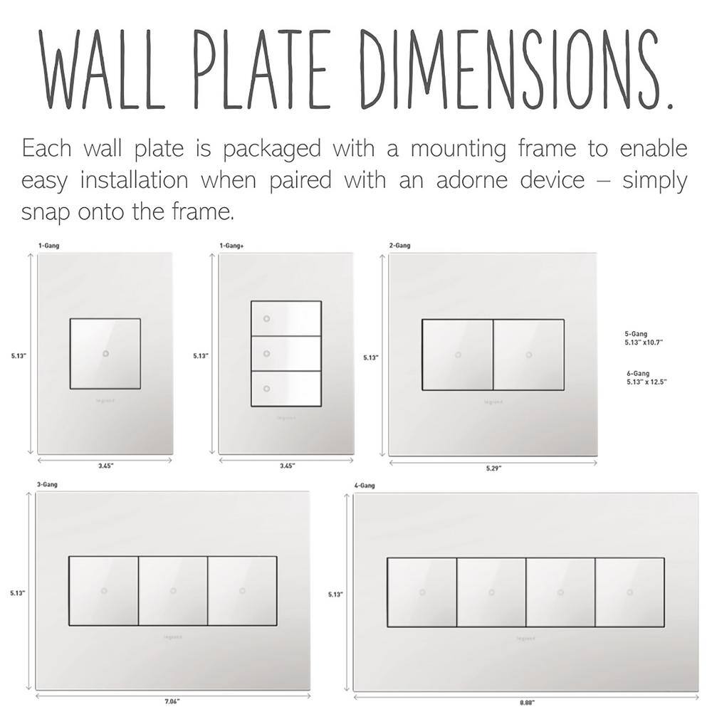 Peachy Matte 2-Gang Plastic Screwless Wall Plate