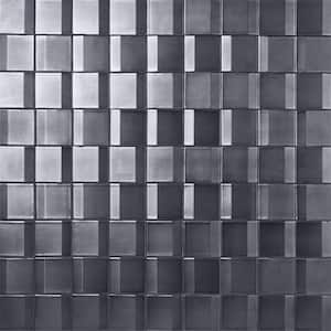 Ardor Edge Black 5.11 in. x 5.11 in. Metallic Porcelain Wall Tile (4.12 sq. ft./Case)