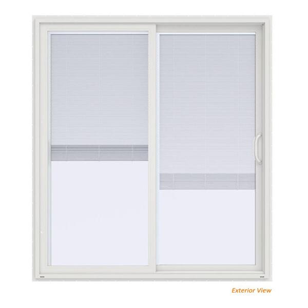 Have A Question About Jeld Wen 72 In X 80 V 4500 Contemporary White Vinyl Right Hand Full Lite Sliding Patio Door W Blinds Pg 3 The Home Depot - Home Depot Blinds For Sliding Patio Doors