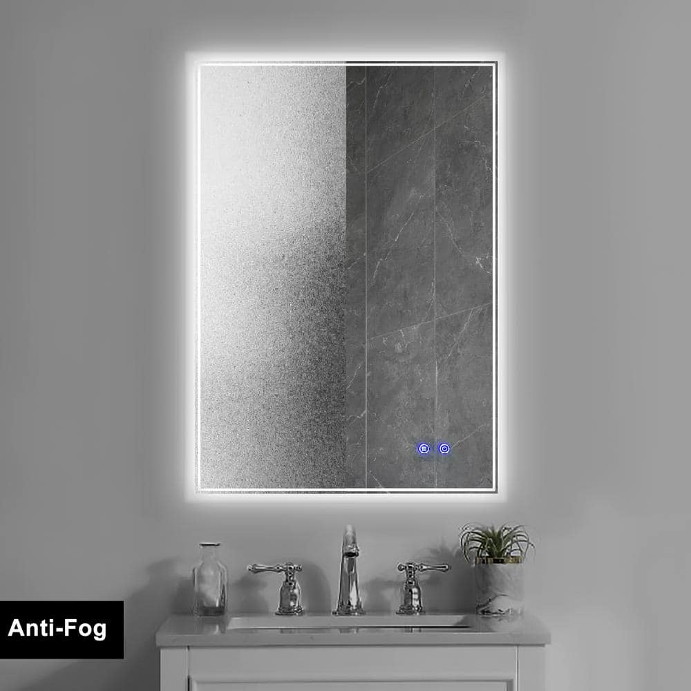 24 in. W x 36 in. H LED Rectangular Frameless Wall Bathroom Vanity Mirror i
