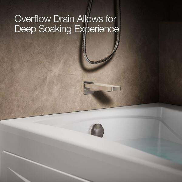 KOHLER Mariposa 5 ft. Left-Hand Drain with Integral Farmhouse