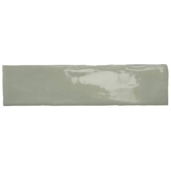 Castillo Sage 3 in. x 12 in. Ceramic Wall Take Home Tile Sample