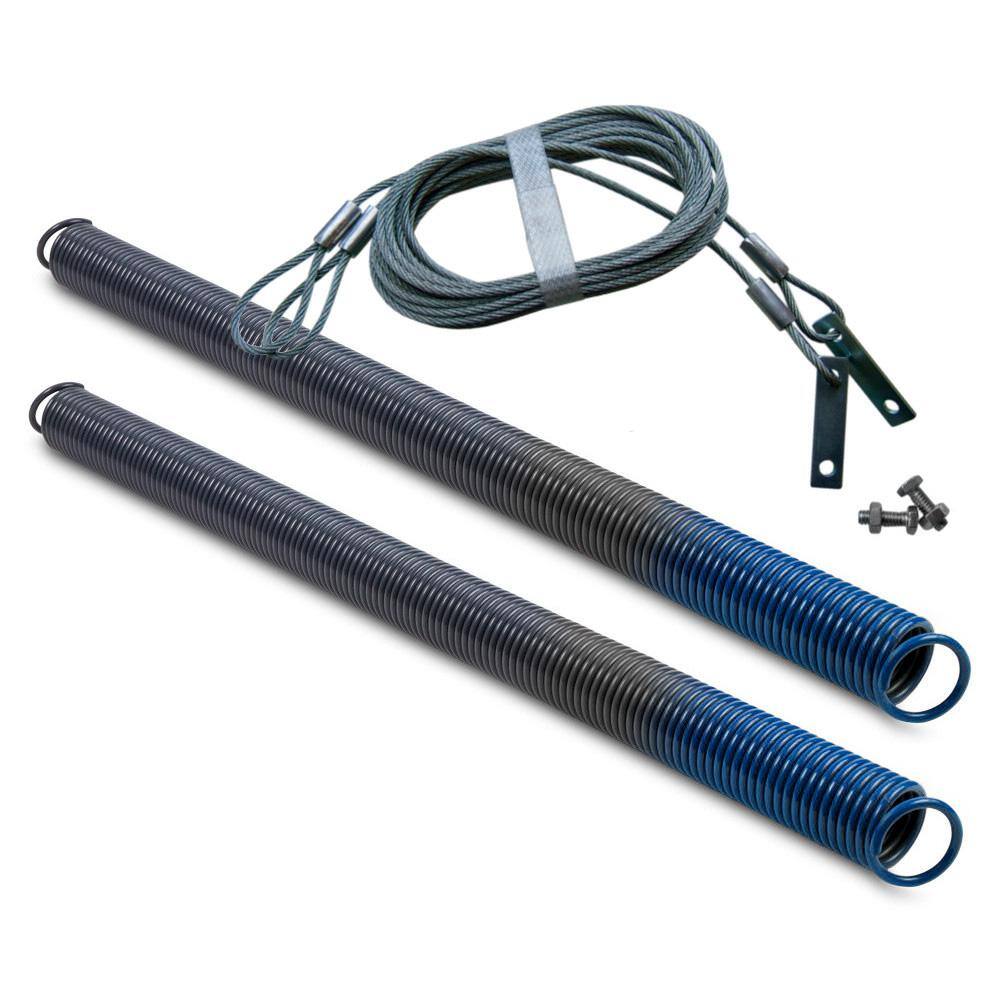 Ideal Security 140 Lbs Dark Blue Garage Door Extension Spring With Safety Cables 2 Pack Sk7155p2v2 The Home Depot