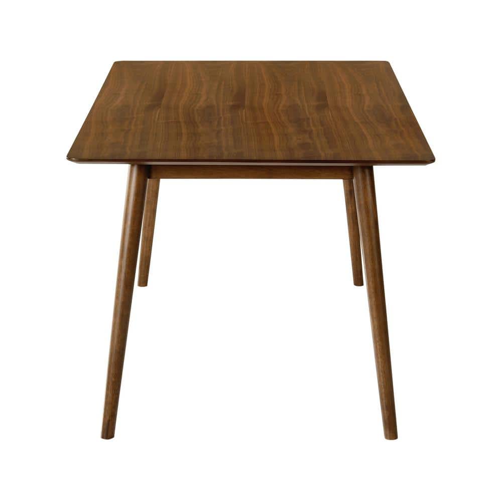 Westmont Walnut Wood Rectangular Dining Table, 59 Inch