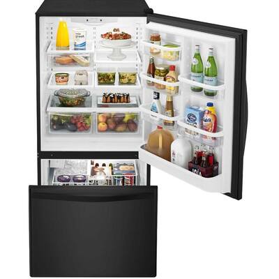 18.7 cu. ft. Bottom Freezer Refrigerator in Black