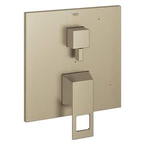Eurocube 2-Way Diverter 2-Handle Wall Mount Tub and Shower Faucet Trim Kit in Brushed Nickel (Valve Not Included)