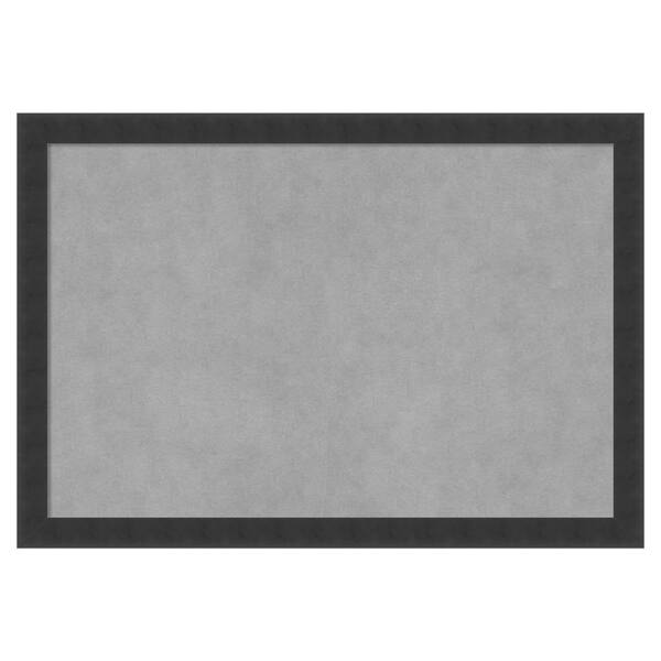 Amanti Art Mezzanotte Black 26 in. x 18 in. Framed Magnetic Board