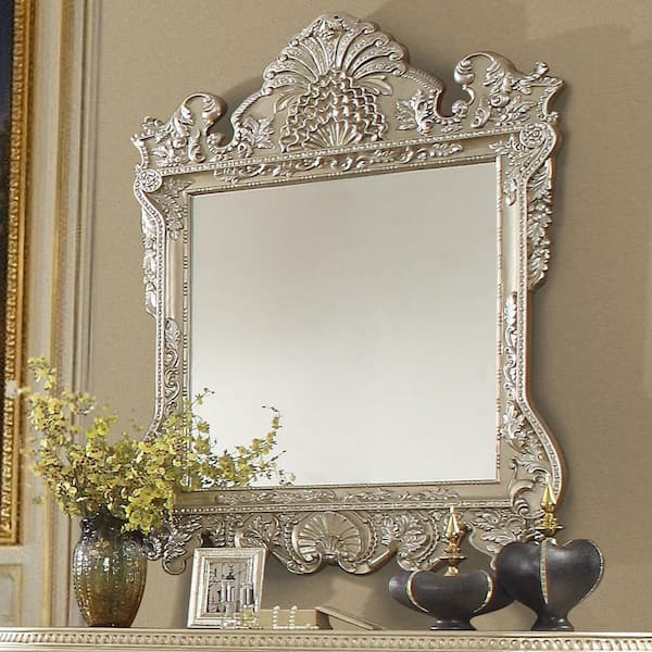 Vatican 61 in. x 3 in. Classic Novelty Framed Champagne Silver Finish  Decorative Mirror