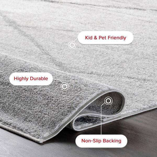 nuLOOM Thigpen Contemporary Stripes Gray 9 ft. x 12 ft. Area Rug