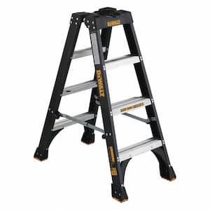 4 ft. Fiberglass Step Ladder 8.5 ft. Reach Height Type 1A - 300 lbs., Expanded Work Step and Impact Absorption System