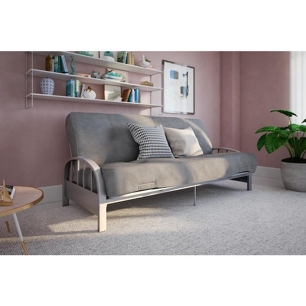 DHP Ali Full Size Futon Frame in Silver