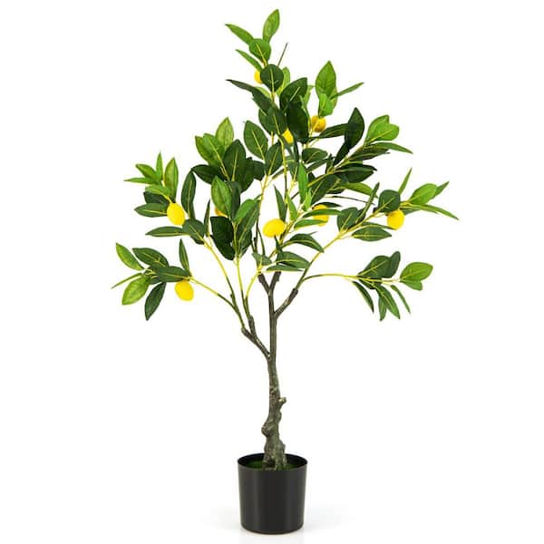 2.6 ft. Artificial Lemon Tree with Lemon Fruits in Pot for In-Outdoor Decor