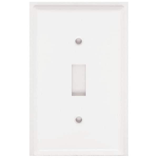 Mulberry White 1-Gang Toggle Wall Plate (1-Pack)