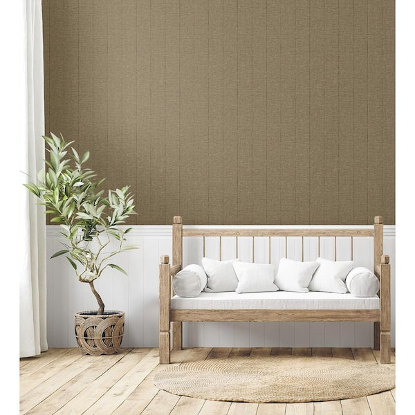 30.75 sq. ft. Song Sparrow The Wellington Striped Vinyl Peel and Stick Wallpaper